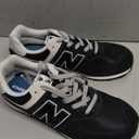 New Balance Kid's 574 V1 Classic Lace-Up Sneaker  Black/White, 6.5 Wide Big Kid