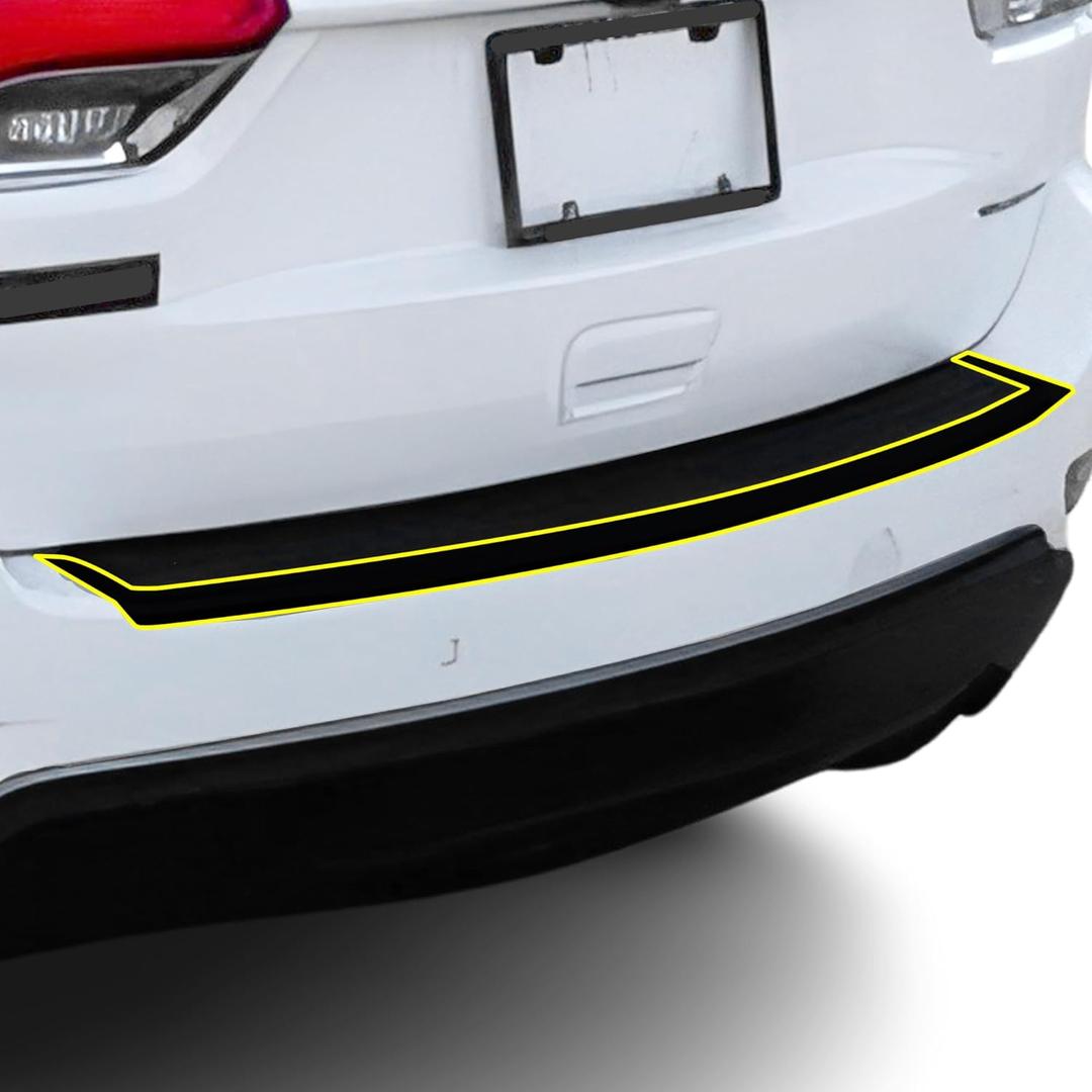 BOGAR TECH DESIGNS for Jeep Grand Cherokee 2014-2021 Rear Bumper Chrome Delete  Precut Vinyl Trim Overlay, Gloss Black Blackout Look