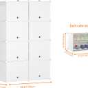 HOMIDEC Shoe Rack, 8 Tier Shoe Storage Cabinet 32 Pair Plastic Shoe Shelves Organizer for Closet Hallway Bedroom Entryway | 32 Pair, Shoe Shelves, Organizer, for Closet, White, 2 by 8