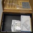 Pezin & Hulin Bamboo Charging Station for Multiple Devices, USB Charger Dock Organizer, with Power Supply (10 Ports HUB), 6 Cables, Cable Management Organizer for Cell Phones, Tablets -Natural+Black