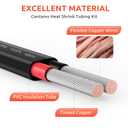 12 Gauge 2-Conductor Tinned Copper Electrical Wire, Outdoor Direct Burial, 12V Low Voltage/Oxygen-Free Tinned Copper/Flexible Cable for Automotive Wiring, Lamp Cord, Marine Cable, Solar, Lighting (50FT)