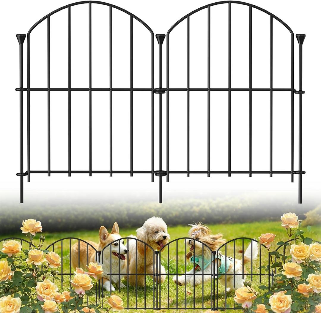30 Pack Decorative Garden Fence Panels, 17in(H) x 31.5ft(L), Rustproof Metal No Dig Fence, Animal Barrier for Dogs & Rabbits, Anti Digging Fencing for Flower Bed Edging, Yard, Patio & Outdoor