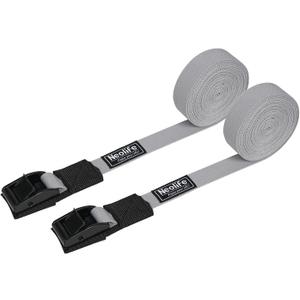 Rack Strap Tie Down Straps for Surfboard SUP Paddleboard Kayak Snowboard and Canoes, 15 Feet (Pair), Black/Yellow/Gray