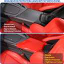 Armrest Box Panel Cover Compatible with Chevrolet Corvette C8 2020-2026, ABS Center Console Armrest Container Storage Tray Protection Cover Cover (Red)