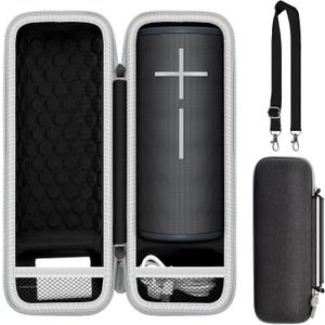 Case Compatible with Ultimate Ears Boom 4 Portable Waterproof Bluetooth Speaker, Travel Carrying Storage Holder for UE 3 4, USB Cable and Adapter (Box Only) -Black