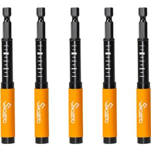 5PCS 1/4" Hex Shank Magnetic Drive Guide(Length:3.15"),Drill Bit Tip Holder for Prevent Screws Shaking When Driving