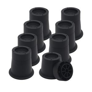 8 Pack Furniture Risers 3 inch Black Bed Risers, Bed Lifts Risers for Sofa, Couch, Desk, Bed Elevators Heavy Duty Bed Frame Risers Table Leg Extenders Supports Up to 1,300 Lbs