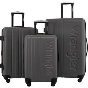 Wrangler Quest Luggage Set, Granite Gray, 3 Piece Set (30"/26"/22")
