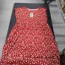 Women's Summer T-Shirt, Large, Red flowers.