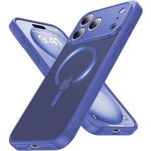 Faiono Magnetic for iPhone 17 Pro Case [Full Camera Protection][Military-Grade Protection][Compatible with MagSafe] Shockproof Protective Slim Phone Case for iPhone 17 Pro, Cobalt Blue