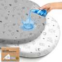 2pk Waterproof Bassinet Sheets Girls, Boys, Cotton  33x17 Universal Bassinet Mattress Pad Protector Cover, Compatible with Graco,Baby Delight,Chicco,Halo Bassinest Swivel Sleeper Fitted (Woodland)
