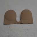 Wekofi Women's Deep V Plunge Adhesive Backless Strapless Invisible Bra Breast Lift (Brown), Size: C
