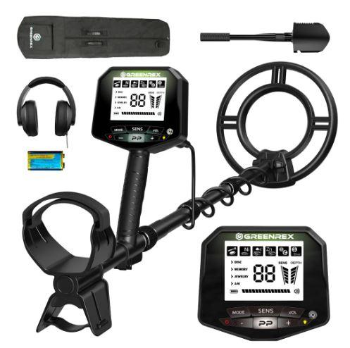 REX-8 Metal Detector for Adults, Waterproof Pinpoint, High Accuracy Gold and Silver Detection, Underwater and Beach Use, 10'' IP68 Coil, Bigger LCD, New Advanced DSP Chip