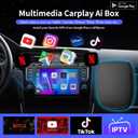 Magic Box 3.0 Max 2026 Upgrade, Support Netflix/YouTube/Dinsey+/Prime Video/TF Card etc., Qualcomm Multi-Core Streaming Video Box with Wireless CarPlay & Android Auto Adapter