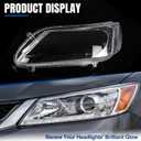 Headlight Lens Cover Compatible with 2013-2015 Honda Accord
Clear PC Material, Driver & Passenger Side Headlamp Shell, Direct Replacement, Easy Installation