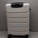 HealSmart Hardside Carry-On Luggage Expandable Portable Hardshell Spinner Wheels, Lightweight Suitcase TSA Lock, White, size 25*16*11