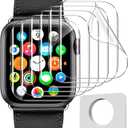 Uyiton for Apple Watch Series 3/2/1 Screen Protector 42mm, Military-Grade Replacement TPU Screen Film iWatch Protector Anti-Scratch Bubble-Free High-Touch Screen Protection Clear, 6 Pack