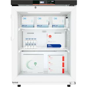 KoolMore 4.5 cu ft Countertop Medical Pharmacy Refrigerator with Emergency Backup Battery for Temperature Display and Alarm in White, UL Listed (KM-PHR-45C)