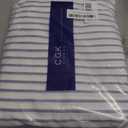 Queen Size Flat Sheet - Hotel Quality Top Flat Bed Sheet Only - Ultra-Soft, Comfy, Breathable & Cooling - Fade & Wrinkle Free - Easy-Care, Stain & Shrink Resistant Bedding - Oeko-Tex - Blue Stripes