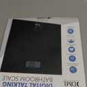 DMI Digital Talking Bathroom Scale, Sleek Tempered Glass, Clinically Accurate Measurements, Large LCD Screen, 440 lb. Weight Capacity, Black