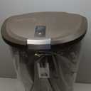 simplehuman 50 Liter / 13 Gallon Semi-Round Kitchen Step Trash Can with Secure Slide Lock, Mocha Plastic