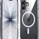 Supdeal Magnetic Clear Case for iPhone 17, [Compatible with MagSafe] [Non Slip Bumper & Not Yellowing] Military Grade Shockproof Transparent Silicone Phone Cover, 6.3", Transparent