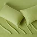 Amazon Basics Lightweight Microfiber 4-Piece Bed Sheet Set, Full, Oliver Light, Solid