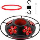 Hummingbird Feeder Base Replacement Parts Set Bottom Moat Hook Brushes and A Replacement Seal Ring Accessories Set (Black-1)
