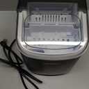 EUHOMY Countertop Ice Maker Machine with Handle, 26lbs in 24Hrs, 9 Ice Cubes Ready in 6 Mins, Auto-Cleaning Portable Ice Maker with Basket and Scoop, for Home/Kitchen/Camping/RV. (Black) (11.57"D x 11.42"W x 8.74"H, Black)