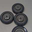 Shopping Cart Wheels Replacement | 4 Pack Shopping Cart Caster, 5-inch Diameter Wheels with Axles Bolts (Grey)
