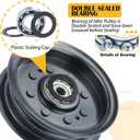 532196104 Idler Pulley Replaces 532197380, Craftsman 196104, 197380 for Husqvarna Z254F Z254 Z248F Z246 YTH24V48 YTH24K48 YTH2348 RZ5424 RZ46I RZ4623 MZ54 LGTH2454 LGT2654 LGT2554 Lawn Tractor