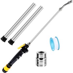 5 Pack RV Water Heater Anode Rod & Flush Wand Kit with Hex Wrench Socket Removal Tool, 9.25"L x 3/4" NPT Aluminum RV Hot Water Heater Anode Rod for Suburban, Mor-Flo, Extends RV Tank Life
