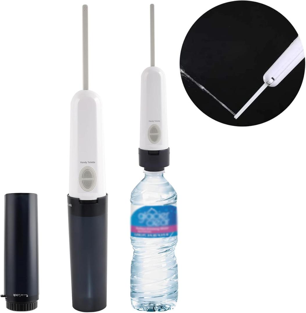 Hibbent Portable Bidet for Travel, High Pressure Handheld Electric Sprayer, Rechargeable Travel Bidet for Women & Men, Personal Hygiene Cleaning, Soothing Postpartum Care, Black (1 PACK)