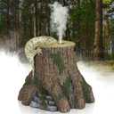 REPTIZOO Reptile Humidifier Fogger, Tree Trunk Humidifier with Top Mist Outlet, 1000ml Detachable Terrarium Humidifier Reptile Misting System Terrarium Decoration