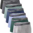 DAVID ARCHY Mens Trunks Underwear Soft Breathable Rayon Made from Bamboo Trunk No Fly Pouch (Small, A, Multicoloured-7 Pack)