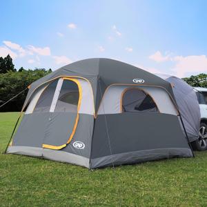 UNP SUV Tent for Camping, 6-Person SUV Tailgate Tent - Easy Set Up with Rainfly, 10'x9'x78in(H), Gray