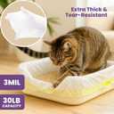 Cat Litter Box Liners 37 x 18, Jumbo Drawstring Litter Bags,Heavy-Duty Tear-Resistant, Fit Large & Medium Litter Boxes up to 30 lbs Compatible (50 PCS | 350 Days | $0.07/day) (50 PCS)