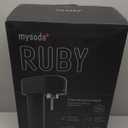 Mysoda Ruby 2 Sparkling Water Maker - Soda Streaming Machine Silent Carbonated Water Machine Robust Long-Lasting Aluminum Soda Maker 1L Water Bottle Without CO2 Cylinder - Black Silver Soda Machine