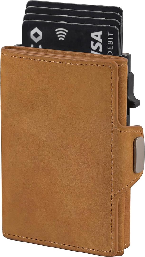 2026 Wallet for Men - RFID Blocking- Slim Smart Wallet- Pop Up Card Holder with Money Clip