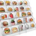 Acrylic Sticker Display Stand with Curved Pockets for Big  Stickers- Brochure Holder with Customizable Space - On the Go Display Stands for Vendor Events - Ideal for Small Business Vendors (Large)