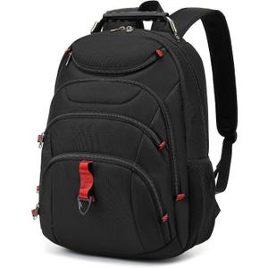 Boavan Laptop Backpack for men, 15.6 inch Laptop Bag with USB Port, Waterproof Travel Work Backpack Purse, Anti-Theft Teacher Nurse Doctor Casual Bookbags Office Business backpackBlack