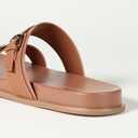 The Drop Women's Avona Two Strap Slide Sandals (8, Cognac)