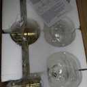 Gold Vanity Light, 3 Light Bathroom Light Fixtures, Modern Bathroom Vanity Lights Fixtures Over Mirror with Clear Glass Globe Shade, Gold Wall Sconces for for Mirror Bathroom Hallway (E26 Base)