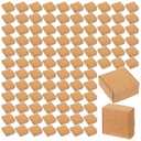 HekouJiub 100 Pcs Mini Cardboard Boxes, 2.16" x 2.16" x 1" Small Gift Boxes Brown Kraft Paper Packaging Boxes Foldable Shipping Box for Jewelry, Art Crafts, Small Business Packing, Party Favors