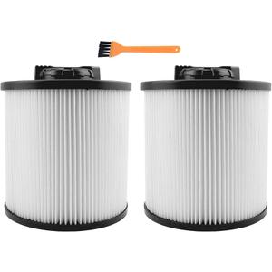 2 Pack DXVC6910 Vacuum Filter Compatible with Dewalt Shop Vac 6 to 16 Gallon, Replacement Cartridge Filters Fit Wet/Dry Vac DXV06P DXV09P DXV10P DXV10PL DXV10SA DXV12P DXV14P DXV16P