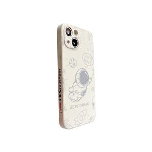 Yonds Queen for iPhone 12 Cute Case, Cool Cartoon Astronaut Rocket Moon Space Design Stylish Soft TPU Bumper Shockproof Anti-Slip Protector Fashion Case (iPhone 12, Fly White)