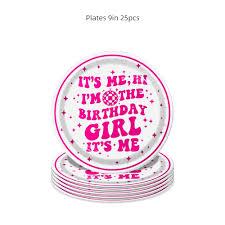 Pink I Tableware, 60 Pcs Music Birthday Decorations