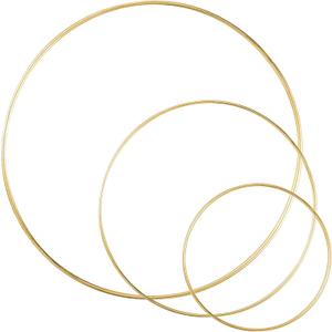 3 Pack Large Metal Floral Hoop Wreath Macrame Gold Hoop Rings(6 Inch8 Inch10 Inch) for Making Wedding Wreath Decor and DIY Dream Catcher Wall Hanging Crafts