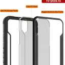 Punkcase iPhone Xs [Armor Stealth Series] Ultra Thin & Protective Military Grade Multilayer Cover W/Aluminum Frame [Clear Back] Ultimate Drop Protection for Your iPhone Xs (5.8") (2018) (Black)