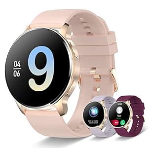Iaret Smart Watch for Women, Bluetooth Call Fitness Tracker for Android and iOS Phones Waterproof Smartwatch with 1.32" HD Full Touch Screen AI Voice Control Heart Rate Sleep Monitor Pedometer